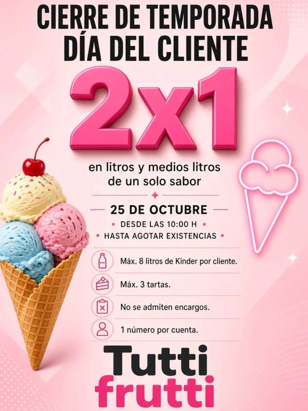 2x1 en Litros de Helado: Cierre de Temporada