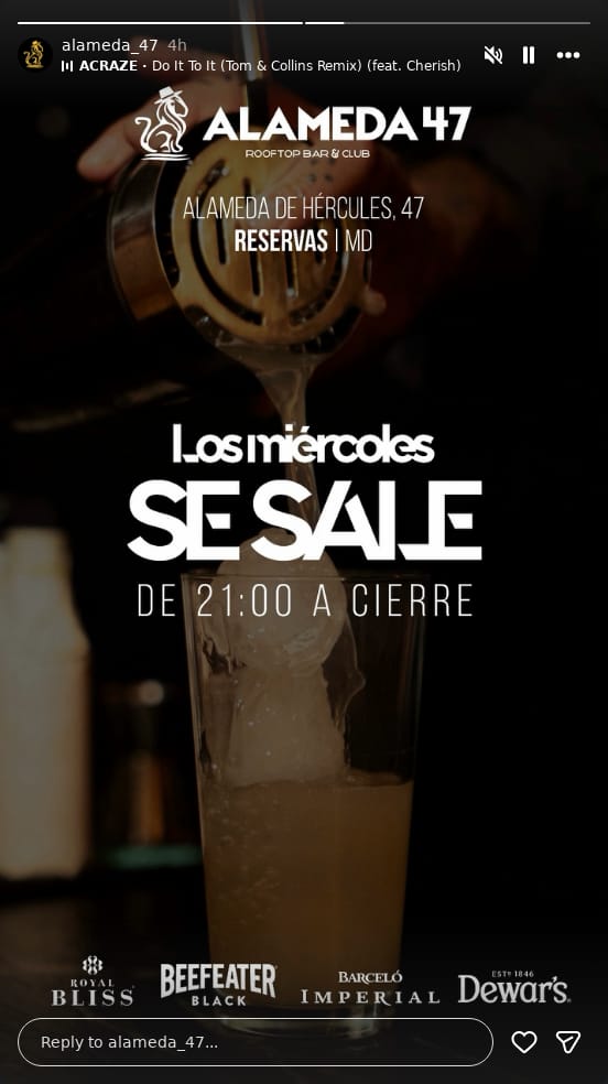 Los miércoles se sale en Alameda 47