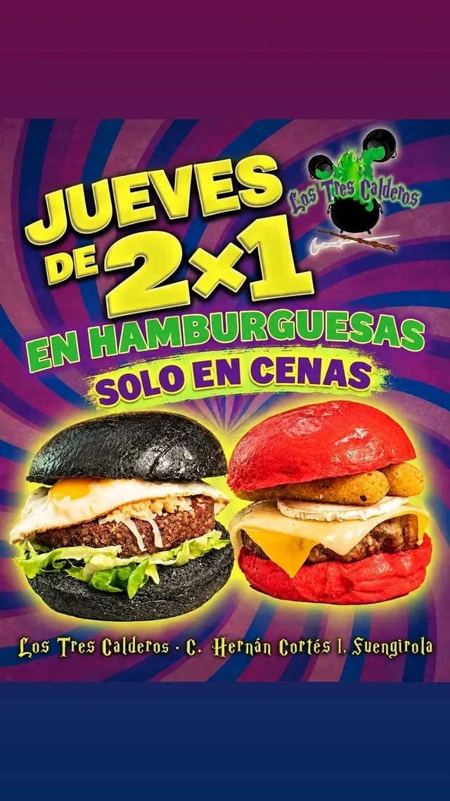 Jueves de 2x1 en Hamburguesas