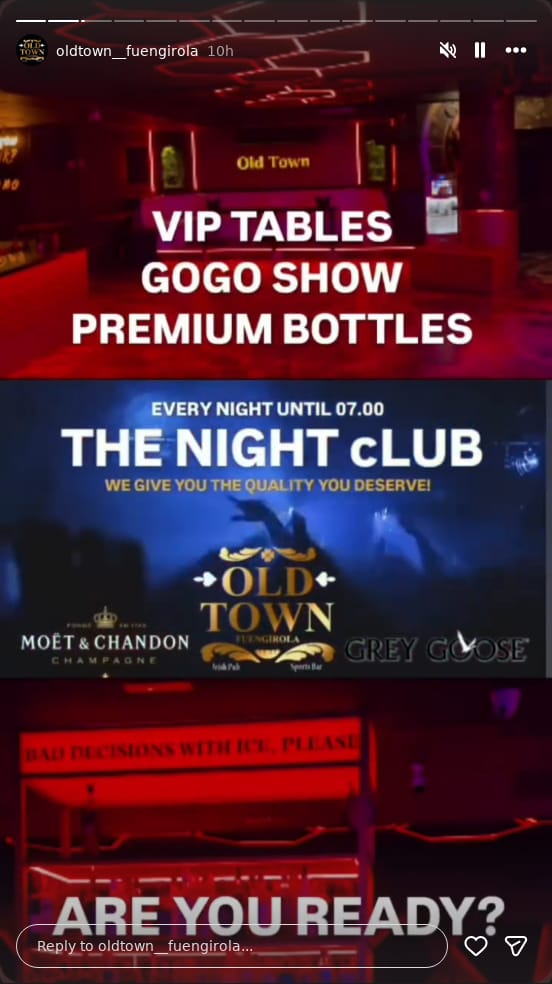 Old Town: Club Nocturno con Gogo Show