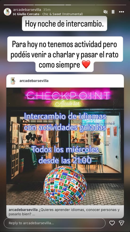 Intercambio de idiomas en Arcade Bar