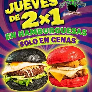 Jueves de 2x1 en Hamburguesas · Los Tres Calderos